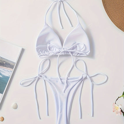 UNICORN Solid Color Sexy Rope Style Bikini Swimwear for Fashionable Women s m l