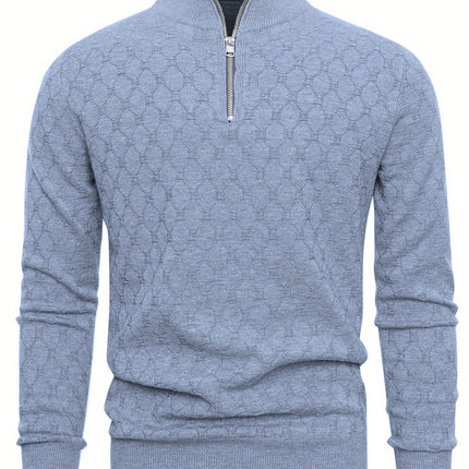 UNICORN Men's Half-Zip Collar Textured Sweater Stretchy Soft Comfortable xs s m l xl xxl
