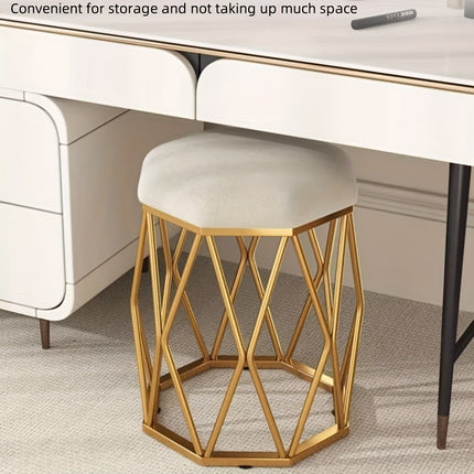 UNICORN Fashionable New Makeup Stool, Dressing Stool white/pink/tangerine