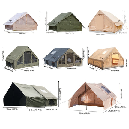 UNICORN Inflatable Tent with a Sunroof, Quick Setup Inflatable Tent with Pump Khaki Green