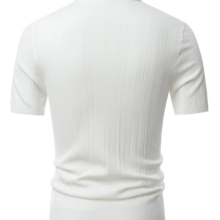 UNICORN Men' Breathable Short-Sleeve -Look Half-Zip Collar Shirt s m l xl xxl