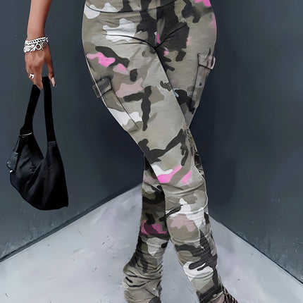 UNICORN Camo Print High-Waist Leggings with Side Pockets for Women s m l xl xxl