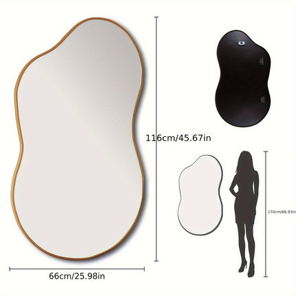 UNICORN Wall-Mounted Mirror, Made of Tempered Glass with an Aluminum Frame