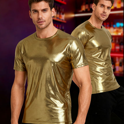 UNICORN Mens Shiny Casual Short-Sleeve T-Shirt Made Of 100% Polyester xxs xs s m l xl