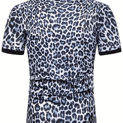 UNICORN Leopard Print Polo Shirt - Breathable Short Sleeve s m l xl xxl