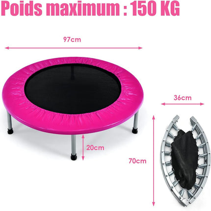 UNICORN Mini Folding Trampoline, Foldable Fitness Rebounder Indoor and Outdoor