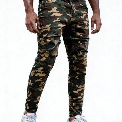 UNICORN Men'S Fashion Street Slim Camouflage Jeans s m l xl xxl