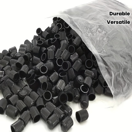 UNICORN Black PE Tire Valve Cap Set: Durable And Versatile for Car, SUV, Bike, Truck