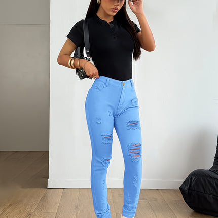 UNICORN Women Elegant Casual Versatile Slim-Fit Candy-Colored Pencil Jeans s m l xl xxl