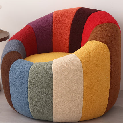 UNICORN 88.01x70 cm, Halloween Pumpkin Single Sofa pink khaki white red stripes