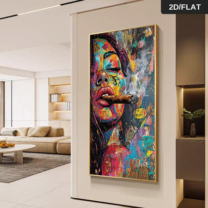 UNICORN 1pc 70.0x140.0 cm Frameless Modern Abstract Graffiti Art Canvas Print