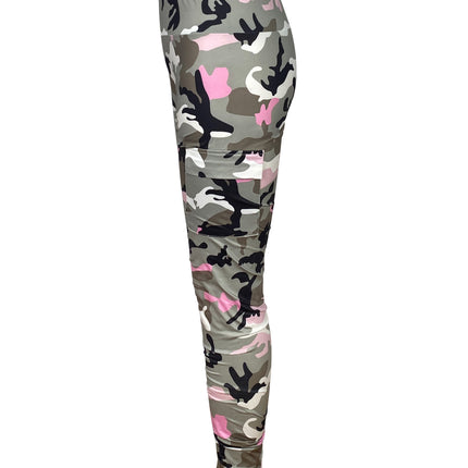 UNICORN Camo Print High-Waist Leggings with Side Pockets for Women s m l xl xxl