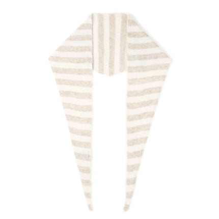 Streep sjaal beige