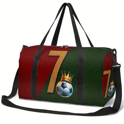 UNICORN Large Capacity Soccer Print Travel Bag - Durable, Creative Sports Duffel