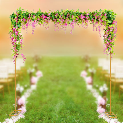 UNICORN Metal Square Garden Arch for Weddings And Events 3M X 3M Golden