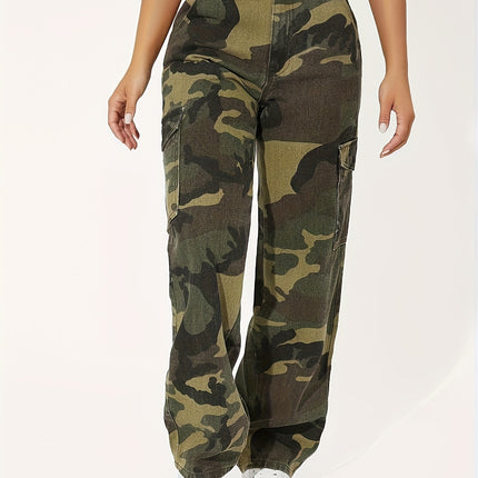 UNICORN Camouflage Print Flap Pocket Side Cargo Jeans xxs xs s m l