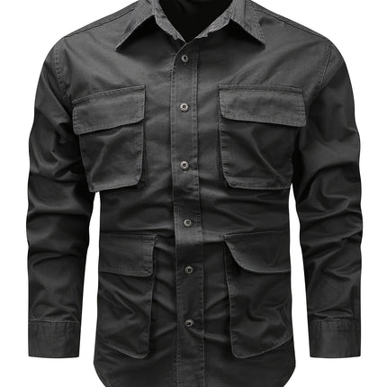 UNICORN Long-Sleeve Shirt for Men Made of Pure with Multiple Pockets xs s m l xl xxl xxxl