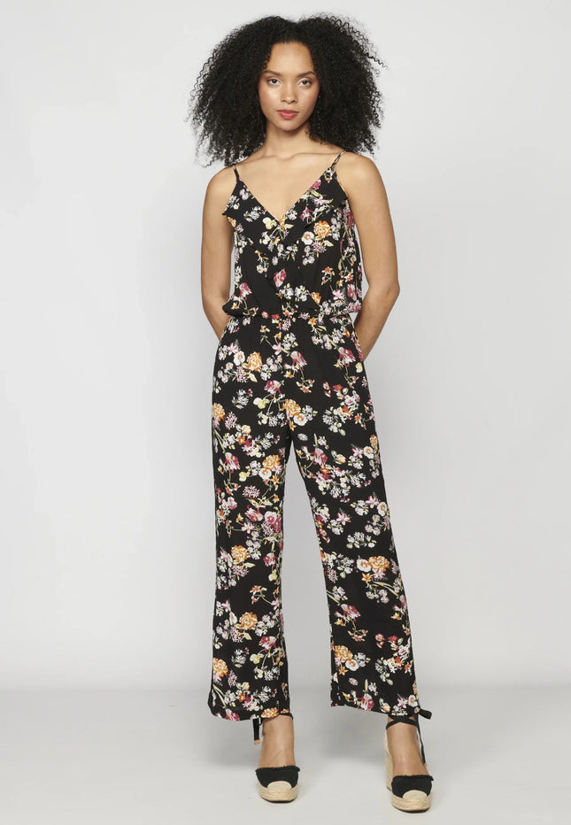 UNICORN Women's Jumpsuit black floral print xs s m l xl xxl