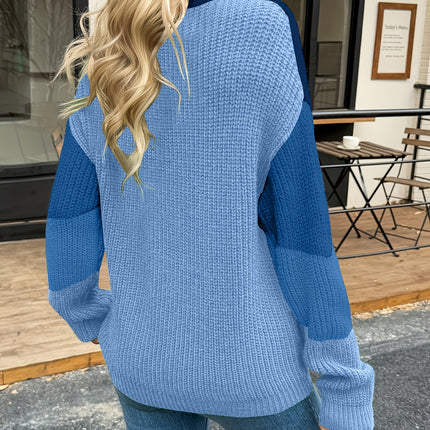 UNICORN Color-Block over-the-shoulder Sweater Round Neck Winter Sweaters s m l xl xxl