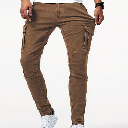UNICORN Men'S Tapered Slim Fit Khaki Durable Jeans xs s m l xl xxl xxxl