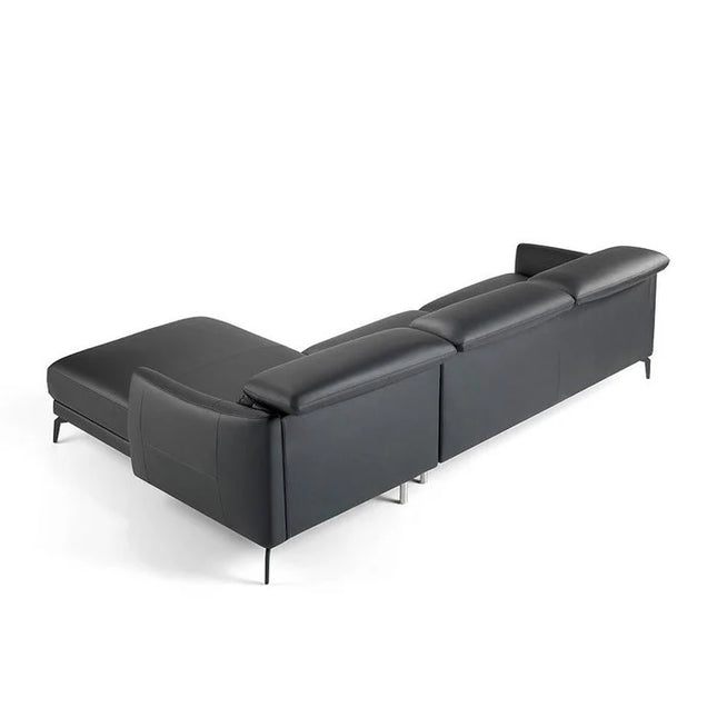 UNICORN Corner sofa leather black corner sofa length 283cm width 194cm height 94cm
