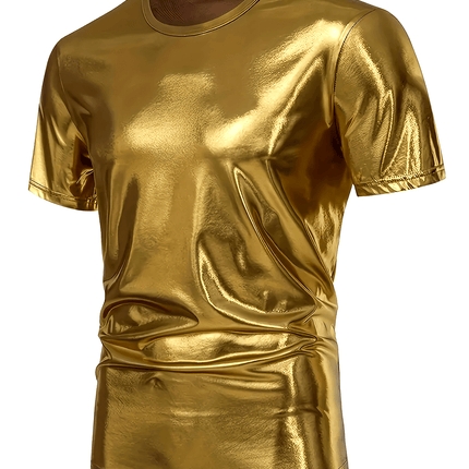UNICORN Mens Shiny Casual Short-Sleeve T-Shirt Made Of 100% Polyester xxs xs s m l xl