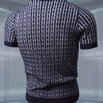 UNICORN Men's Short Sleeve Knit Shirt, Collar Pullover, Heavy Craftsmanship Twist xs s m l xl xxl
