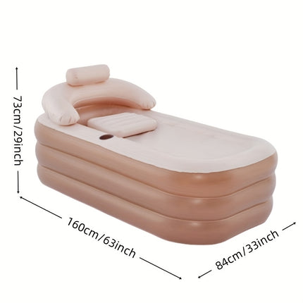 UNICORN Inflatable Hot Tub, Suitable for Home Bathroom and Gym Ice Baths Brown