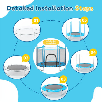 UNICORN Trampoline with Enclosure 140*117cm Indoor Fitness Workout Exercise Equipment