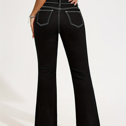 UNICORN Black Embroidered Women Denim Long Pants xs s m l xl