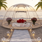 XL: 450*450*230cm/14.76*14.76*7.55ft