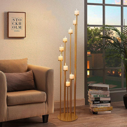 UNICORN 9-Arm Candlestick Floor Lamp Golden