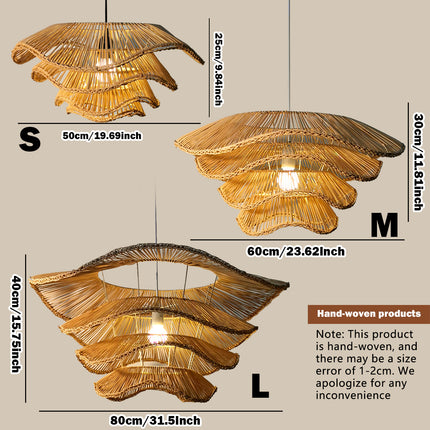 UNICORN Art Deco Rattan Flower-Shaped Artistic Lampshade