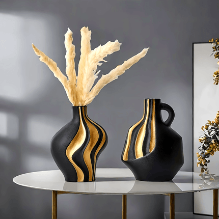UNICORN European-Style Creative Home Living Room TV Cabinet Decoration Black And Gold