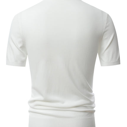 UNICORN Collared Half-Zip Short-Sleeve Shirt Men's Commuting Casual Solid Color s m l xl xxl