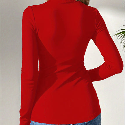 UNICORN Turtleneck Pullover Contrast Color Slim-Fit Casual Coat T-Shirt s m l xl xxl