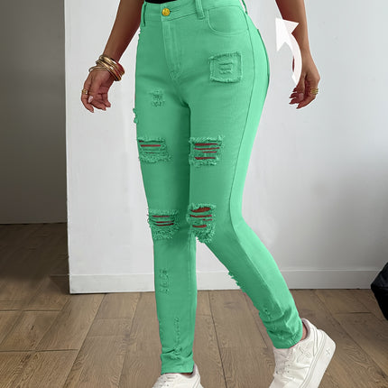 UNICORN Women Elegant Casual Versatile Slim-Fit Candy-Colored Pencil Jeans s m l xl xxl