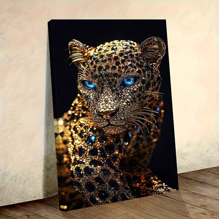 UNICORN 1pc Jeweled Leopard Wall Oil Painting 16x24 or 24x36 cm