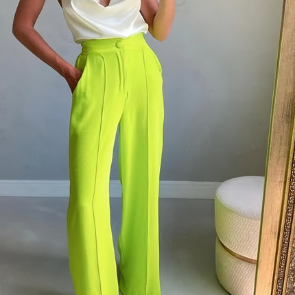UNICORN Womens Straight Wide-leg Trousers High-waist Design s m l xl