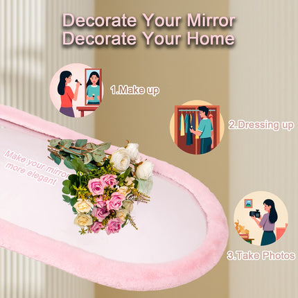 UNICORN Plush Dressing Mirror Cover Fits 50x160cm Black Brown Green