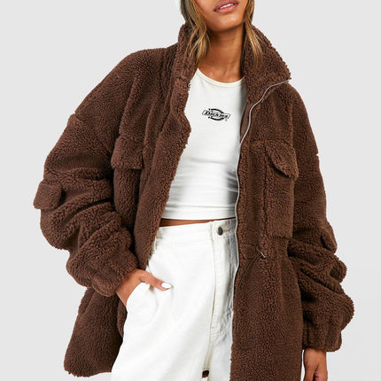 UNICORN Women's coat woolly brown xs s m l xl xxl