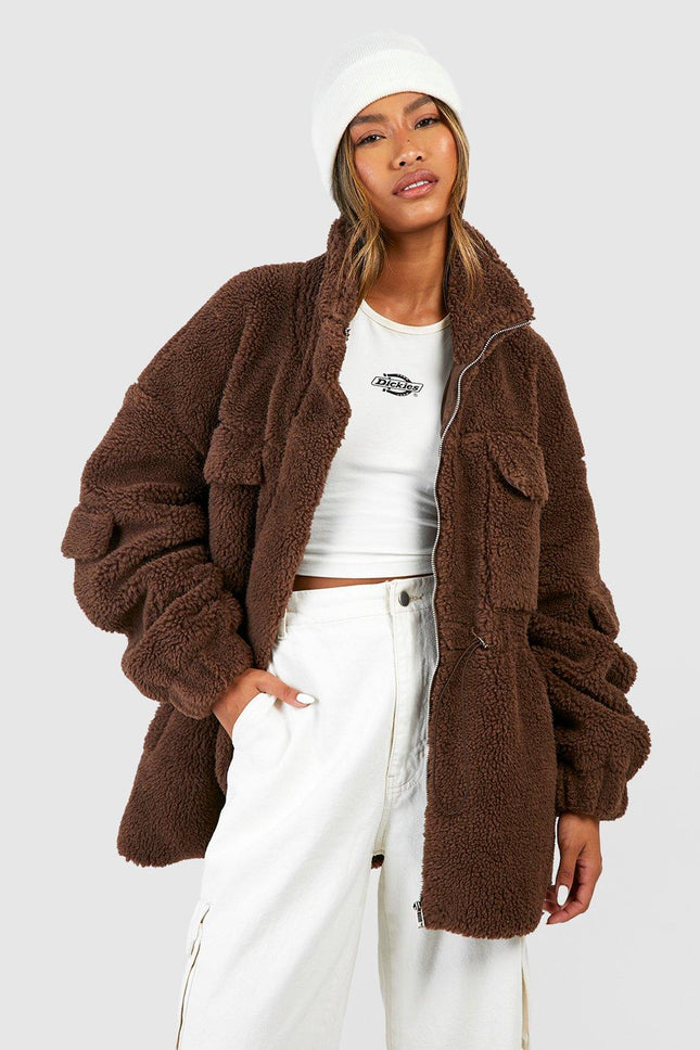 UNICORN Women's coat woolly brown xs s m l xl xxl