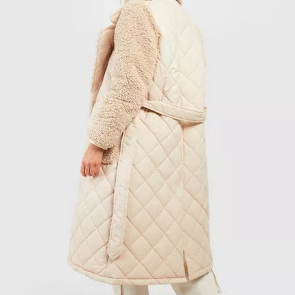 UNICORN Women's long woolly beige coat s m l xl xxl