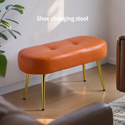 UNICORN Contemporary Entryway Shoe Bench Orange Green Black