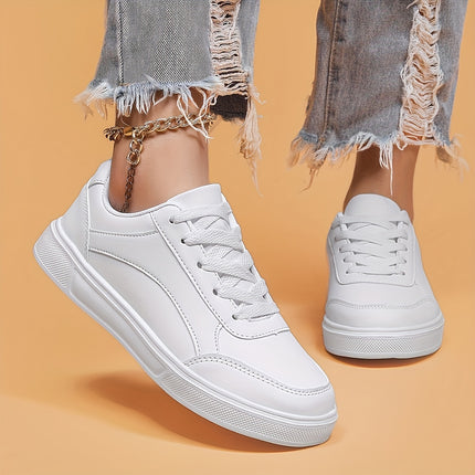 UNICORN Women'S Casual Sports Sneakers, Large Size White Skate Shoes