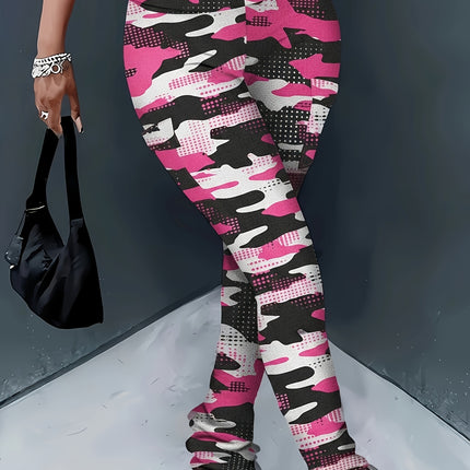 UNICORN Camo Print High-Waist Leggings with Side Pockets for Women s m l xl xxl
