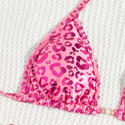 UNICORN Leopard Print Halter Neck Bikini Set, 2pcs, Ideal for Vacation xs s m l