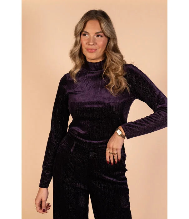 UNICORN Women's long-sleeved shirt dark purple xs s m l