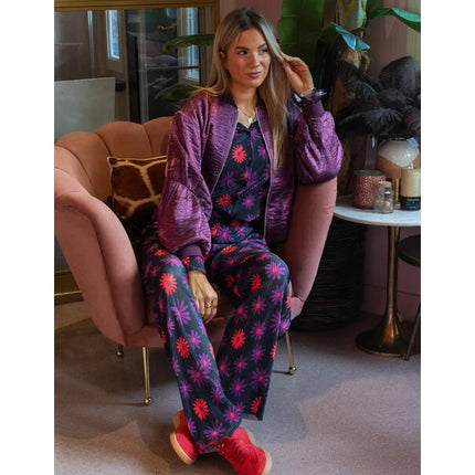 UNICORN Women's pants fluorescent black/grape purple xs s m l xl