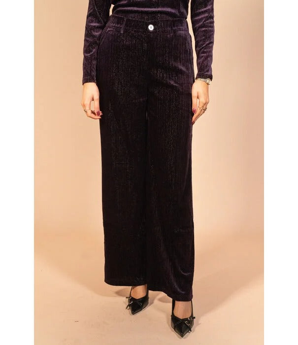 UNICORN Women's pants Fluresk Zelda pants black grape purple xs s m l